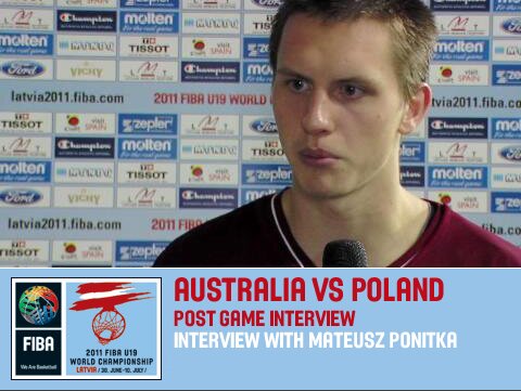FIBAU19 - AUS v POL Postgame Interview Mateusz PONITKA