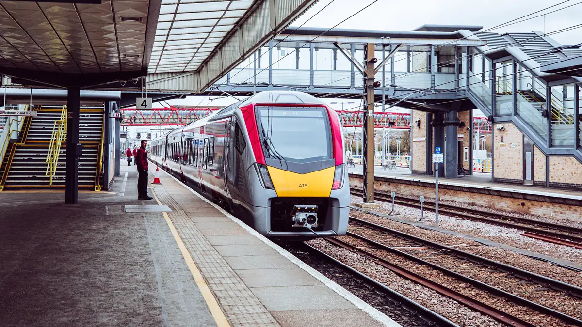 Stansted Airport rail station platform
